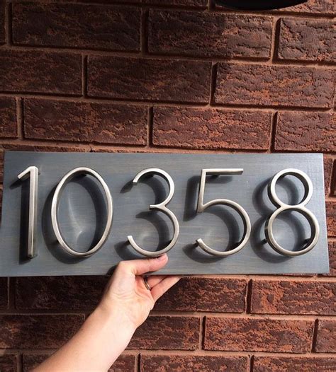 exterior metal house numbers|outdoor wall mounted house numbers.